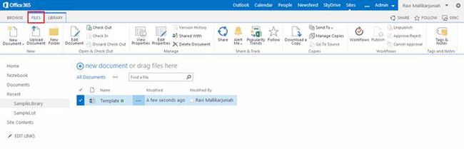 ribbon bar in share point